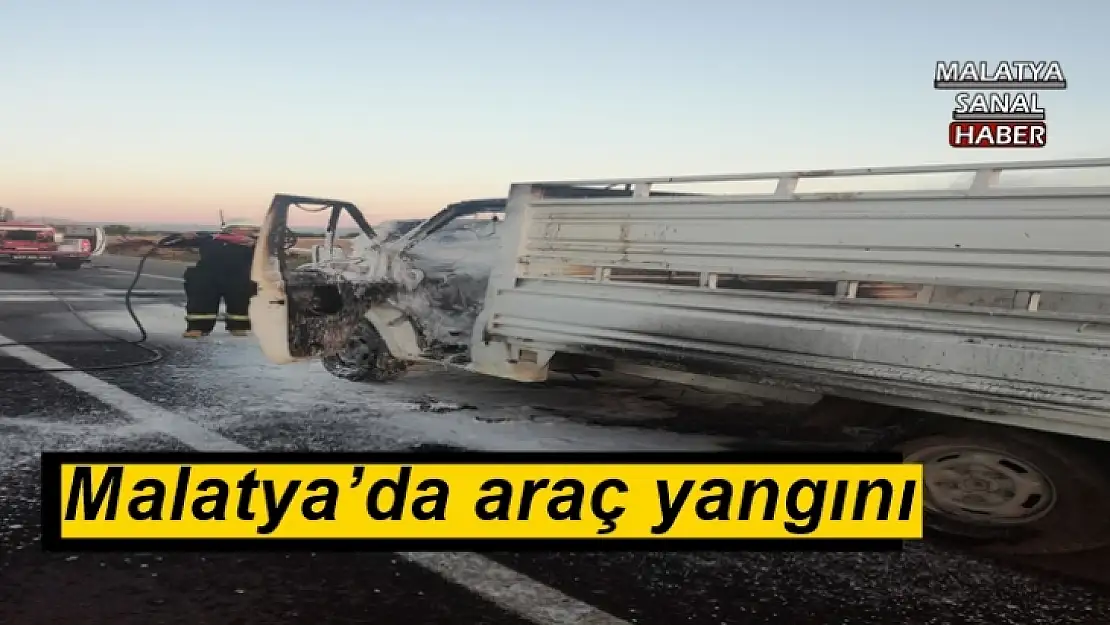 Malatya´da araç yangını