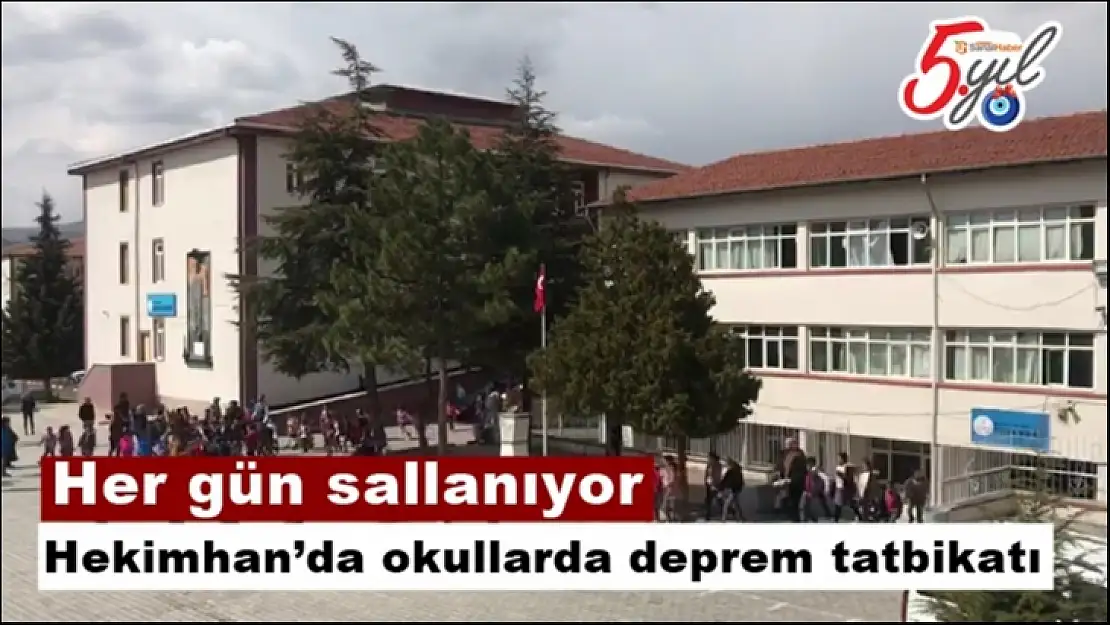 Hekimhan´da okullarda deprem tatbikatı