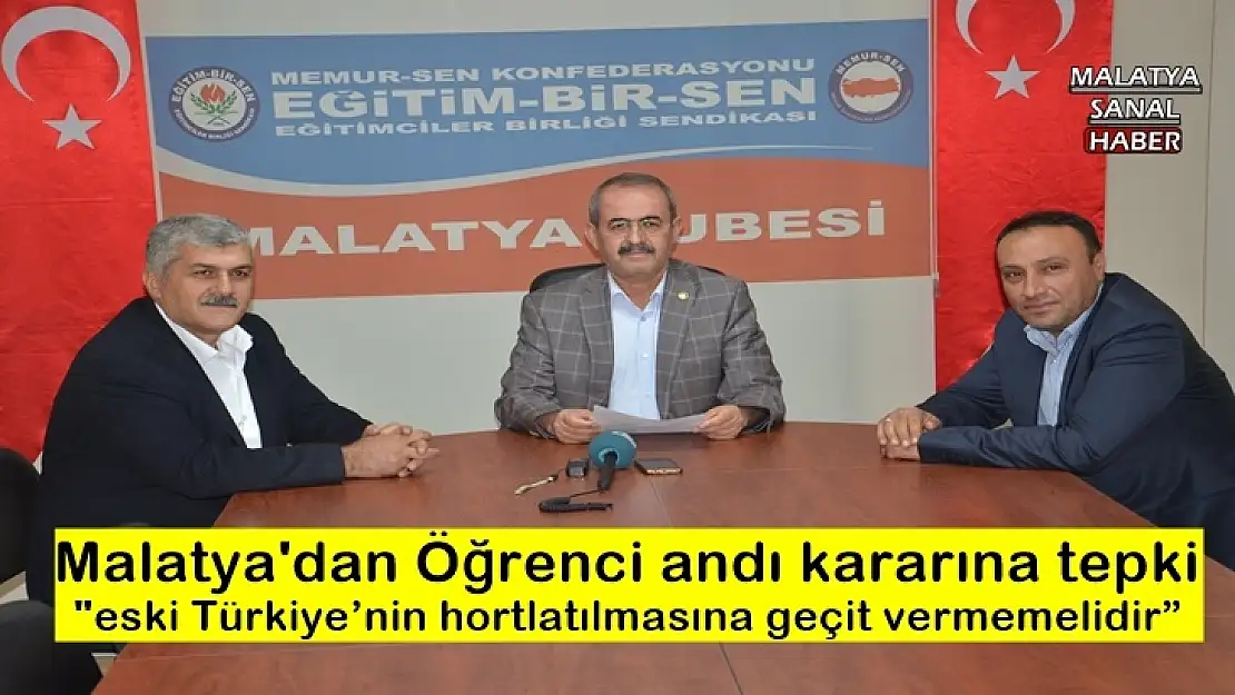 Malatya'dan Öğrenci andı kararına tepki