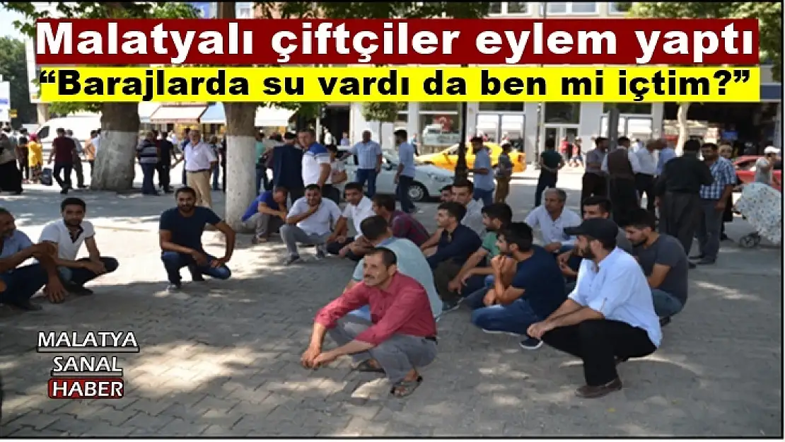 Malatyalı çiftçiler eylem yaptı