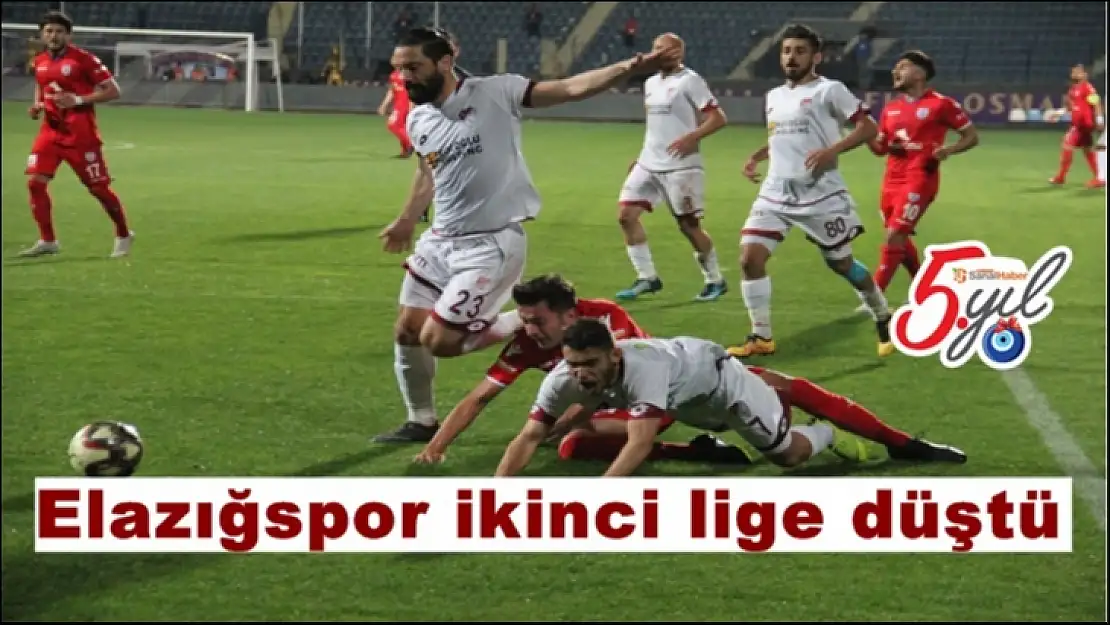 Elazığspor ikinci lige düştü