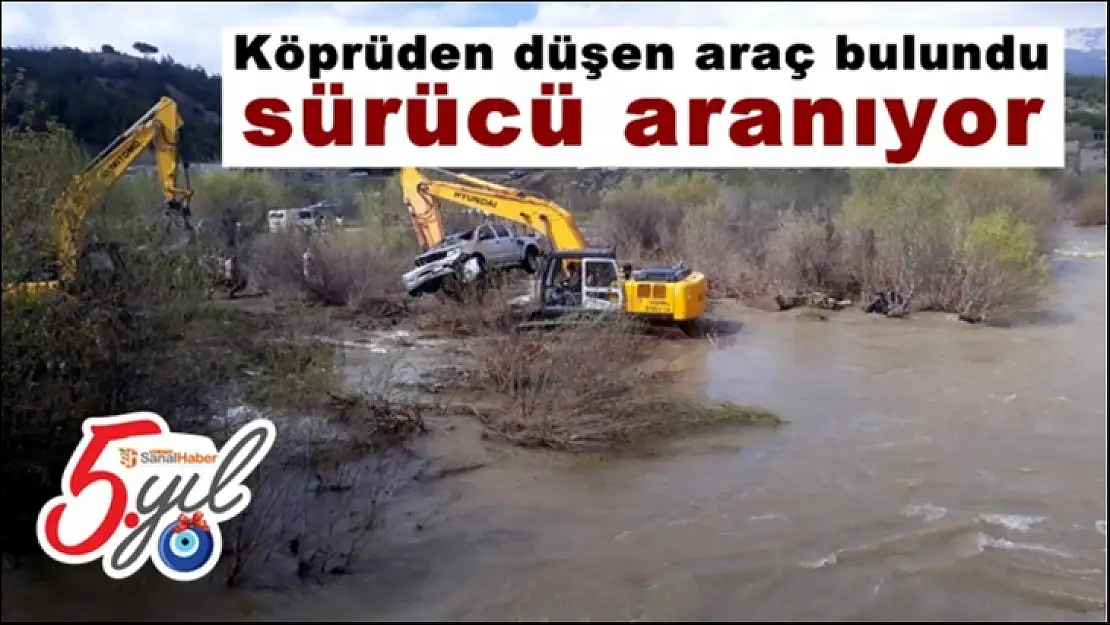 Köprüden düşen araç bulundu, sürücü aranıyor