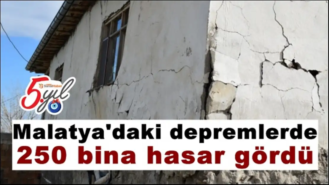 Malatya´daki depremlerde 250 bina hasar gördü