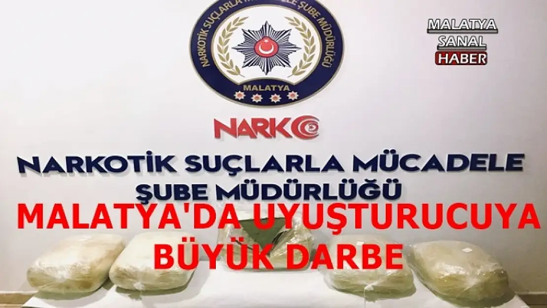 Malatya'da Uyuşturucuya Büyük  Darbe