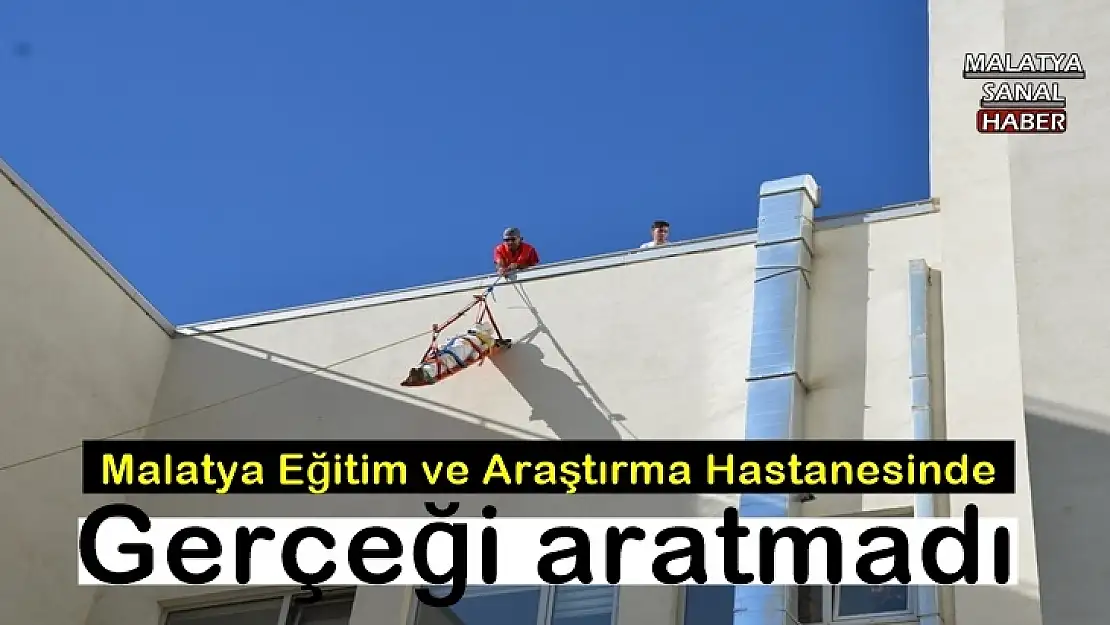 Hastanede gerçeğini aratmayan tatbikat