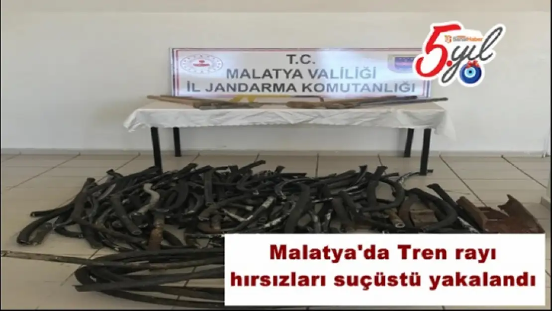 Malatya'da Tren rayı  hırsızları suçüstü yakalandı