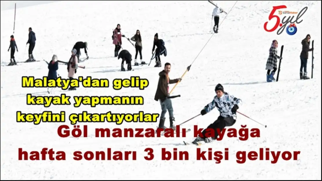 Malatya'dan gelip  kayak yapmanın  keyfini çıkartıyorlar