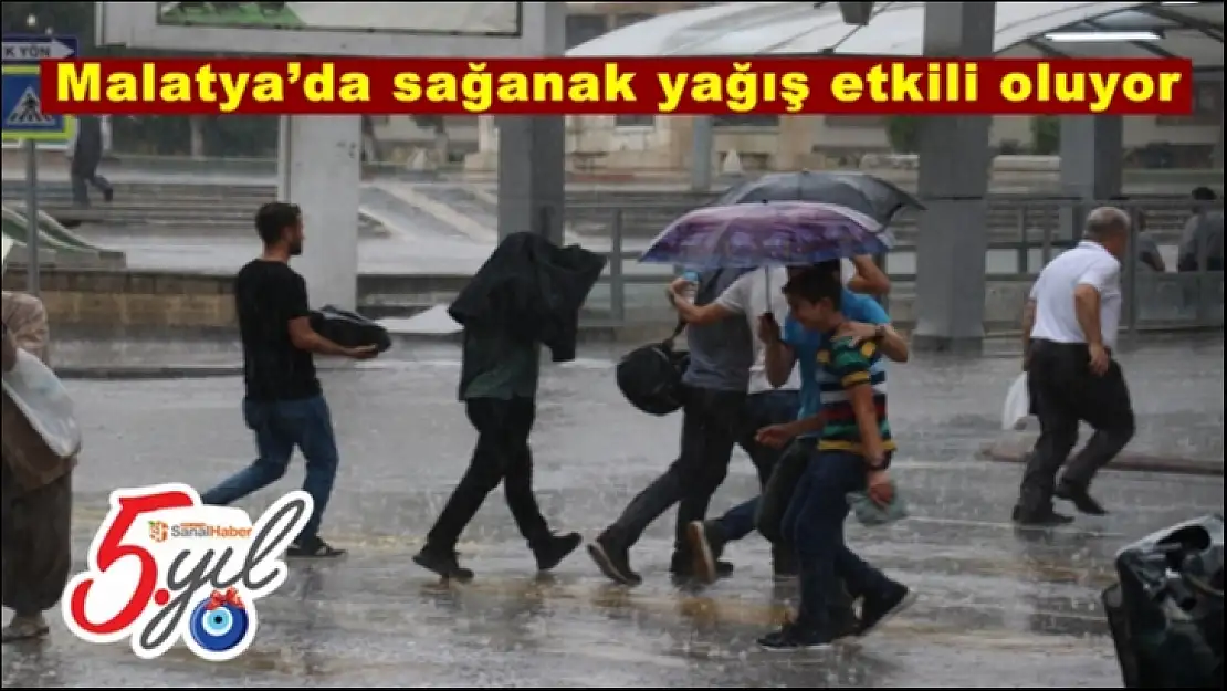 Malatya´da sağanak yağış etkili oluyor