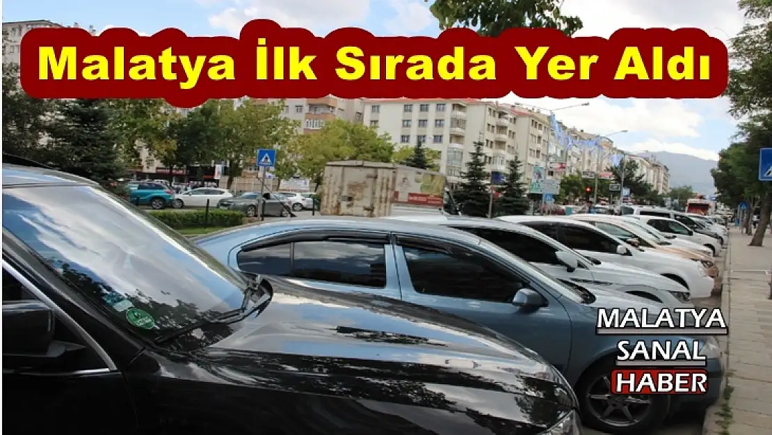 Malatya İlk Sırada Yer Aldı