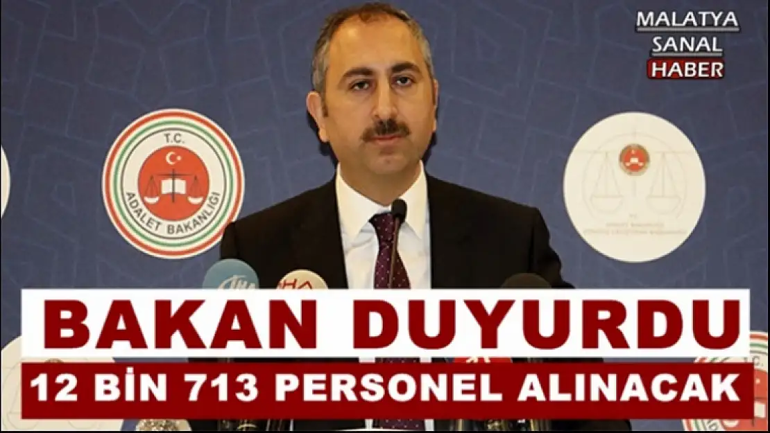 Adalet Bakanlığı 12 bin 713 personel alımı yapacak