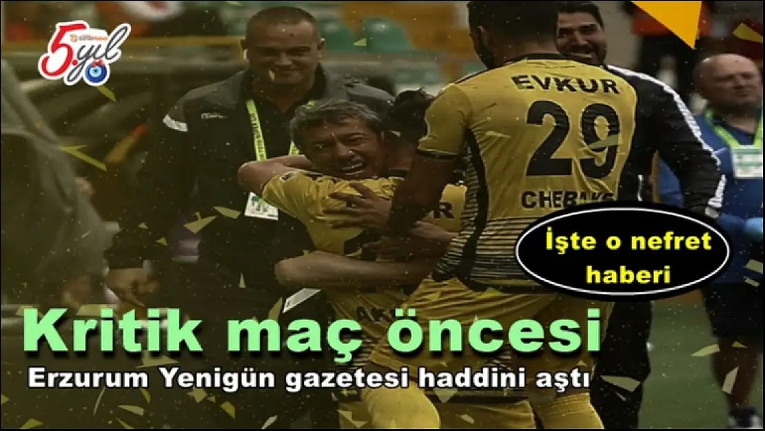 Erzurum Gazetesi haddini aştı