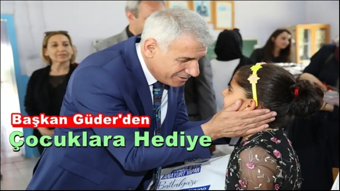 Başkan Güder´den öğrencilere hediye