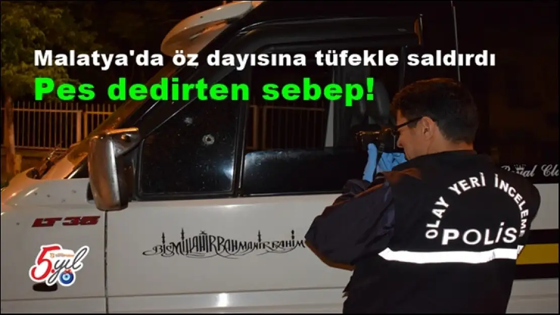 Malatya'da öz dayısına tüfekle saldırdı