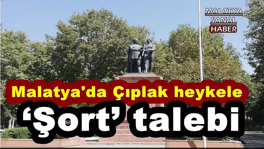 Malatya'da Çıplak heykele `Şort´ talebi