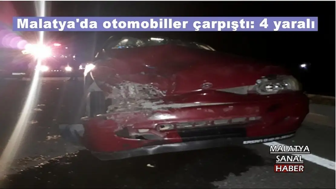 Malatya´da otomobiller çarpıştı: 4 yaralı