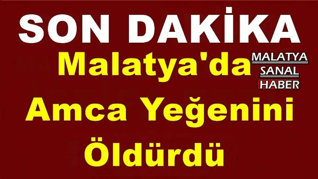 Malatya'da Amca Yeğenini Öldürdü