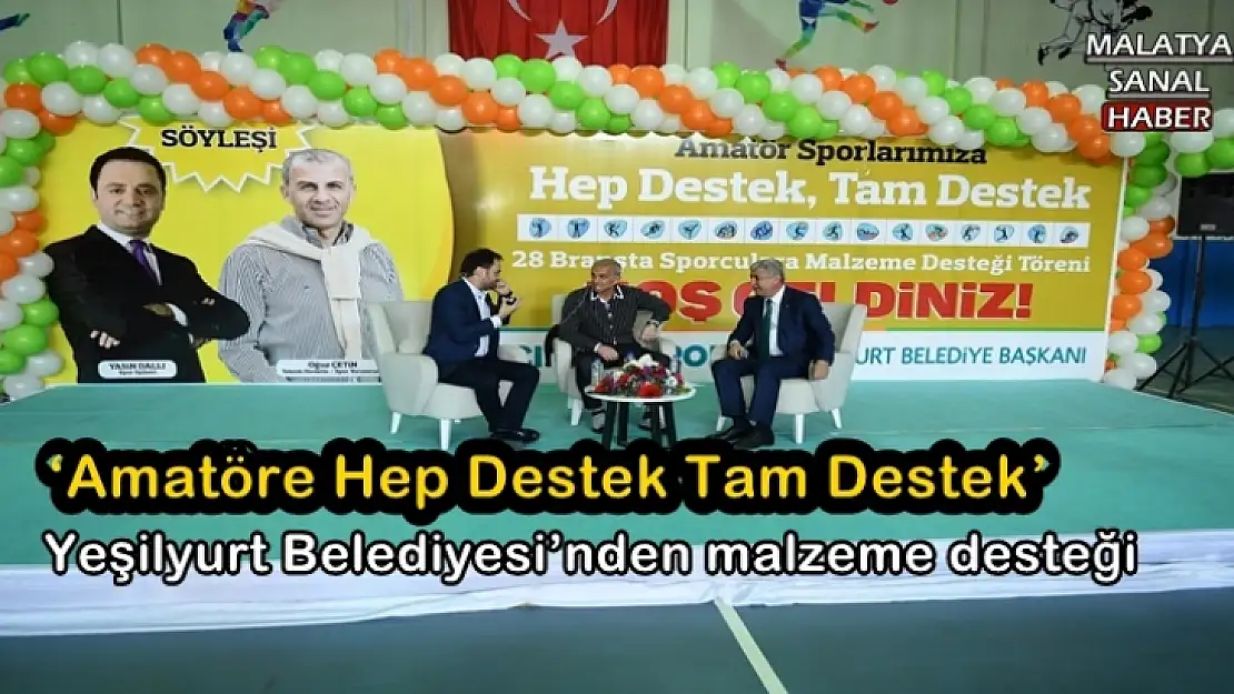 Yeşilyurt Belediyesi´nden malzeme desteği