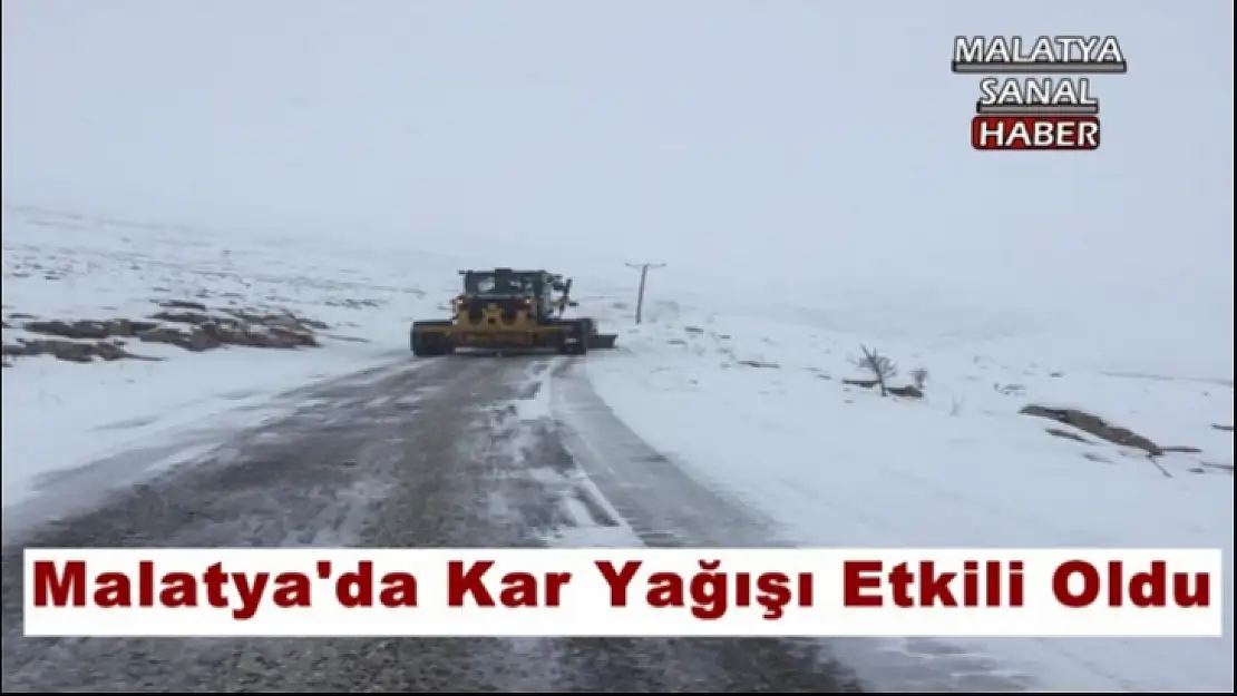 Malatya'da Kar Yağışı Etkili Oldu