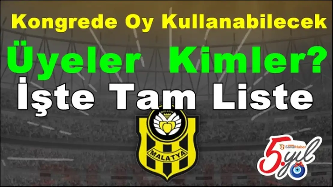 Yeni Malatyaspor'da Kongrede Oy Kullanabilecek Üyeler  Kimler?