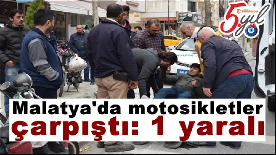 Malatya´da motosikletler çarpıştı: 1 yaralı