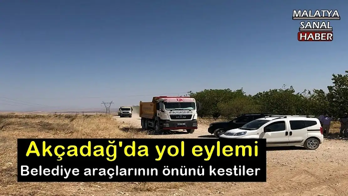 Akçadağ´da yol eylemi