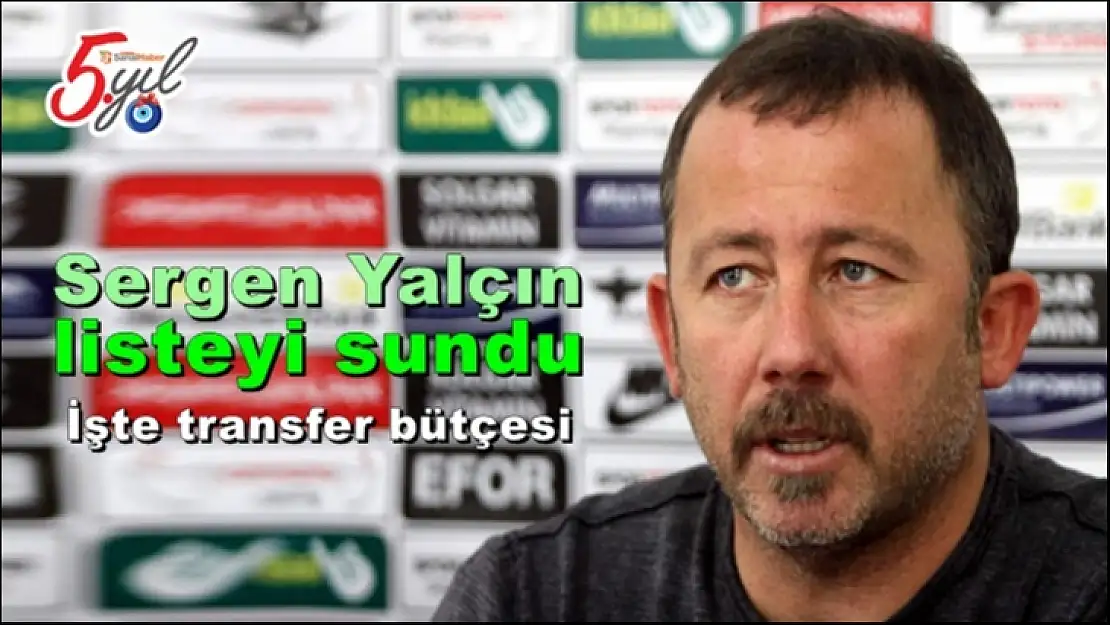 Sergen Yalçın listeyi sundu