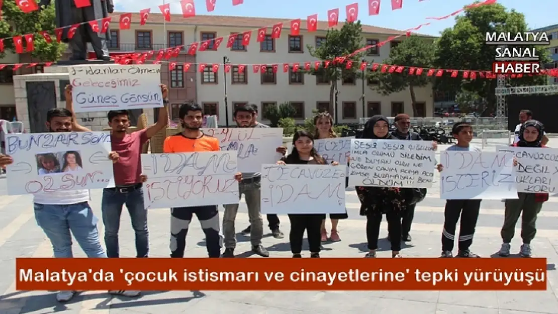 Malatya´da ´çocuk istismarı ve cinayetlerine´ tepki yürüyüşü