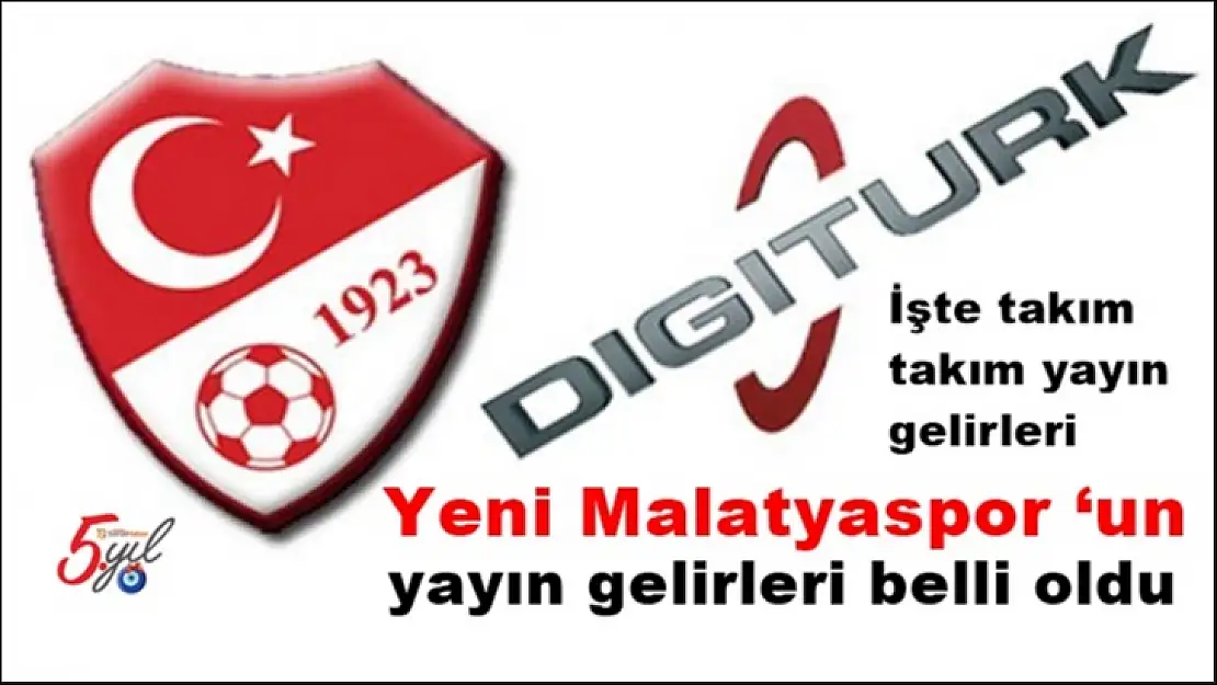 Yeni Malatyaspor `un yayın gelirleri belli oldu