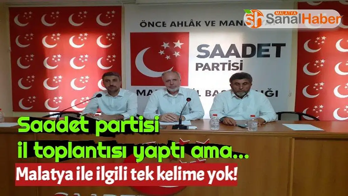 Malatya ile ilgili tek kelime yok
