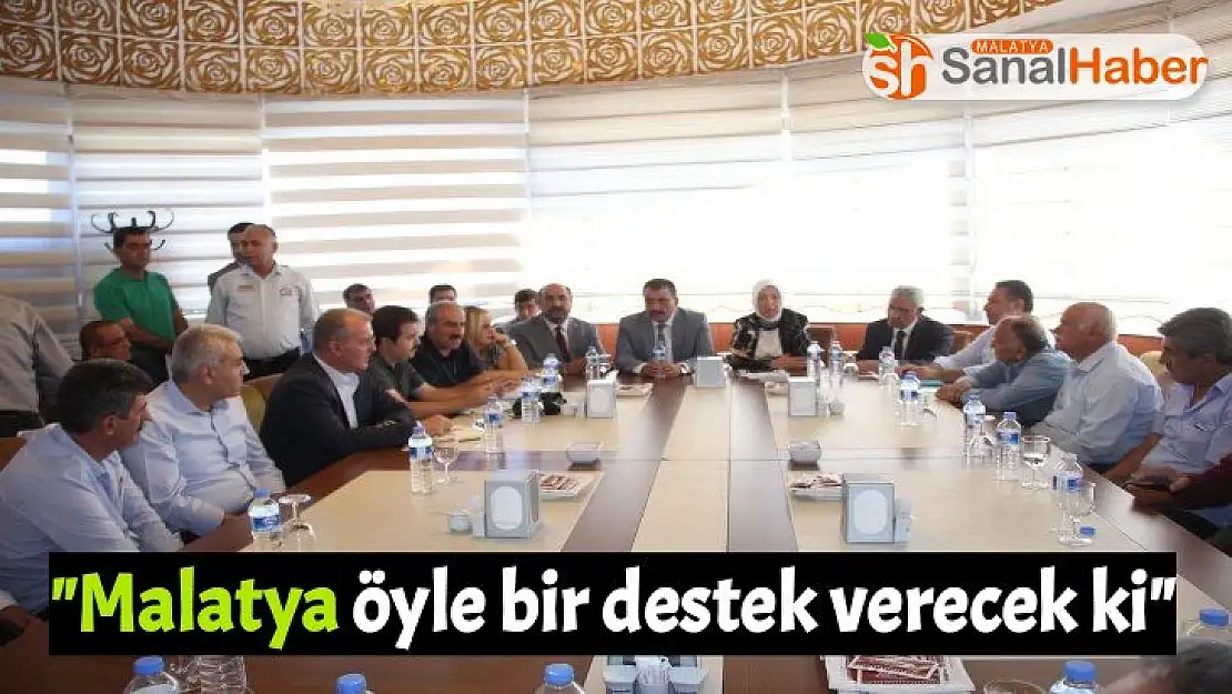 Malatya öyle bir destek verecek ki