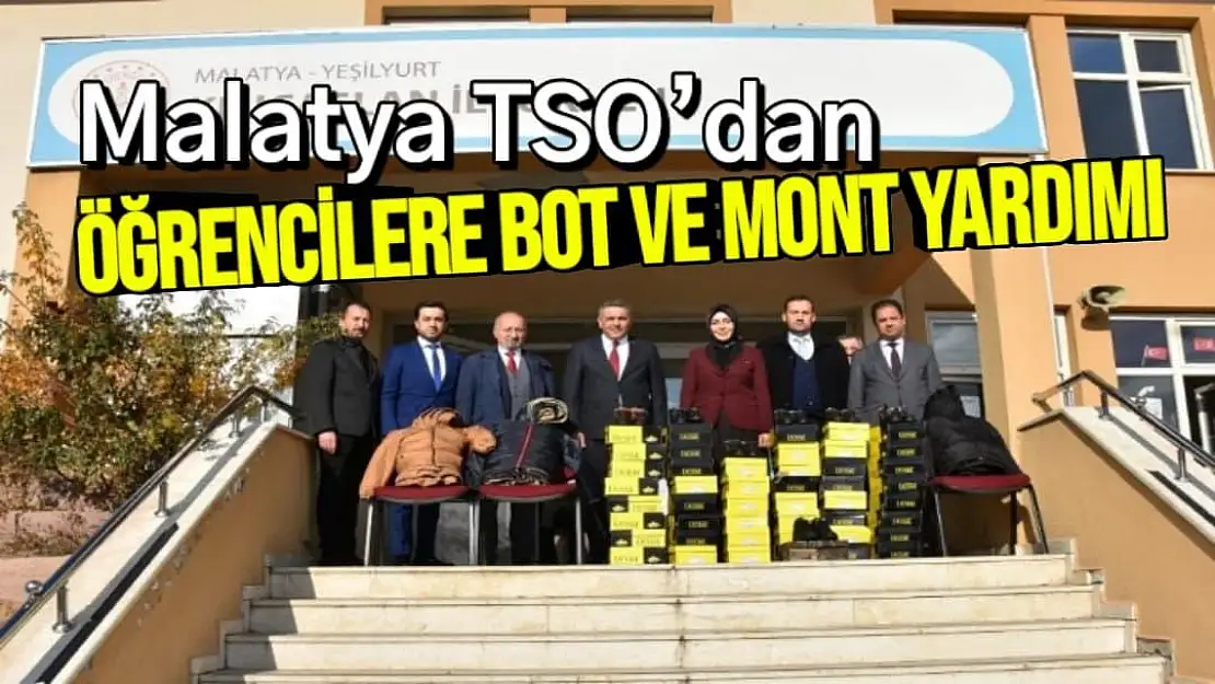 Malatya TSO´dan öğrencilere bot ve mont yardımı