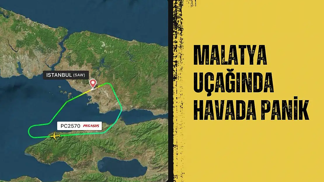 Malatya uçağında havada panik