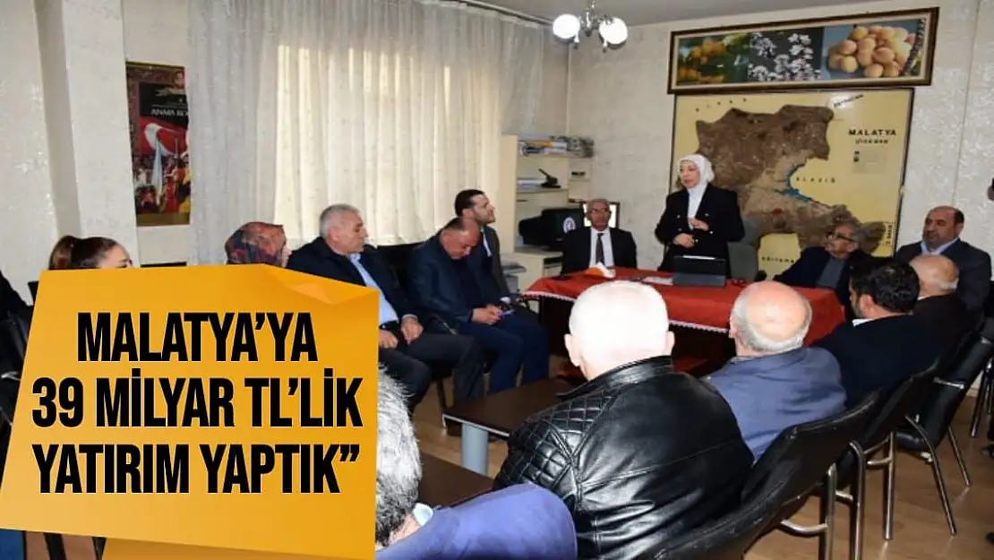 Malatya´ya 39 milyar TL´lik yatırım yaptık