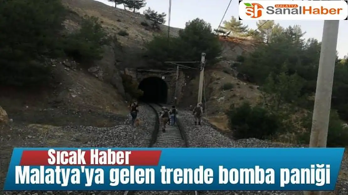 Malatya´ya gelmekte olan trende bomba paniği