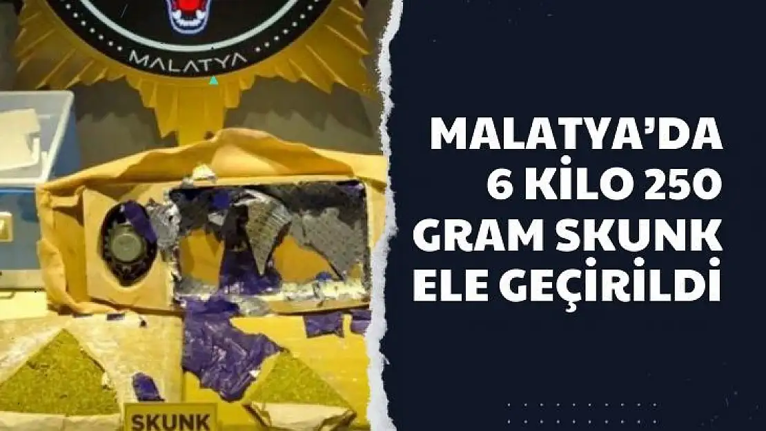 Malatyada 6 kilo 250 gram skunk ele geçirildi