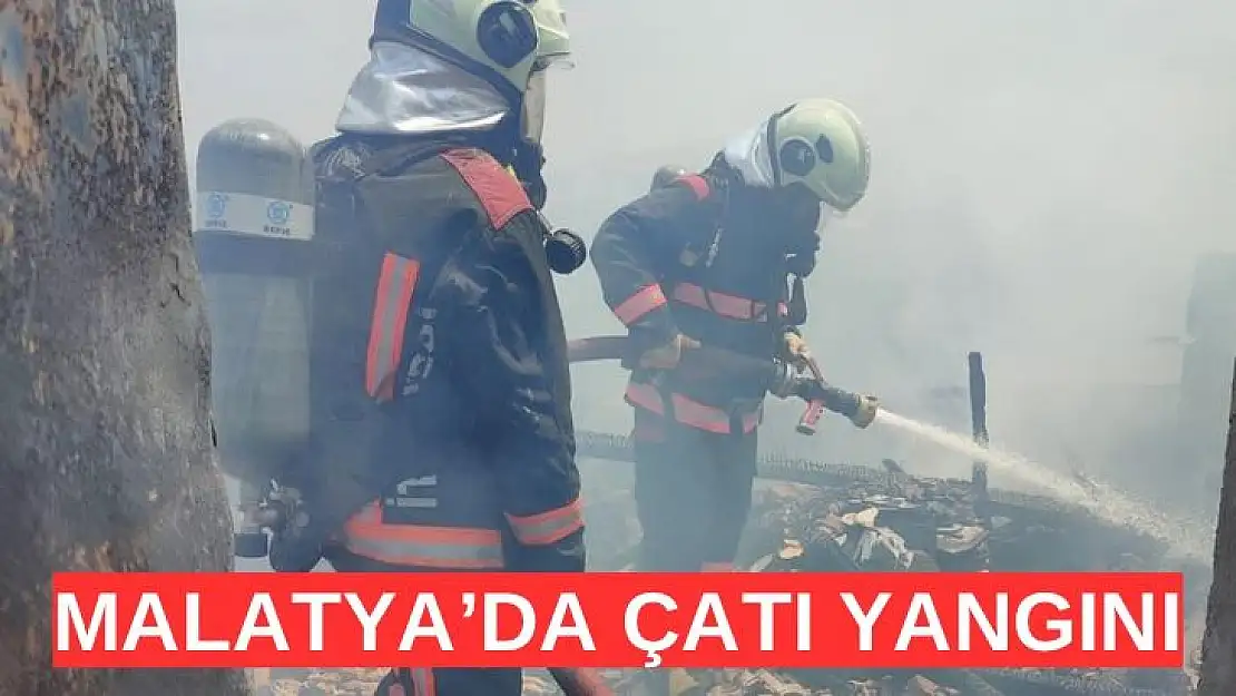 Malatyada çatı yangını