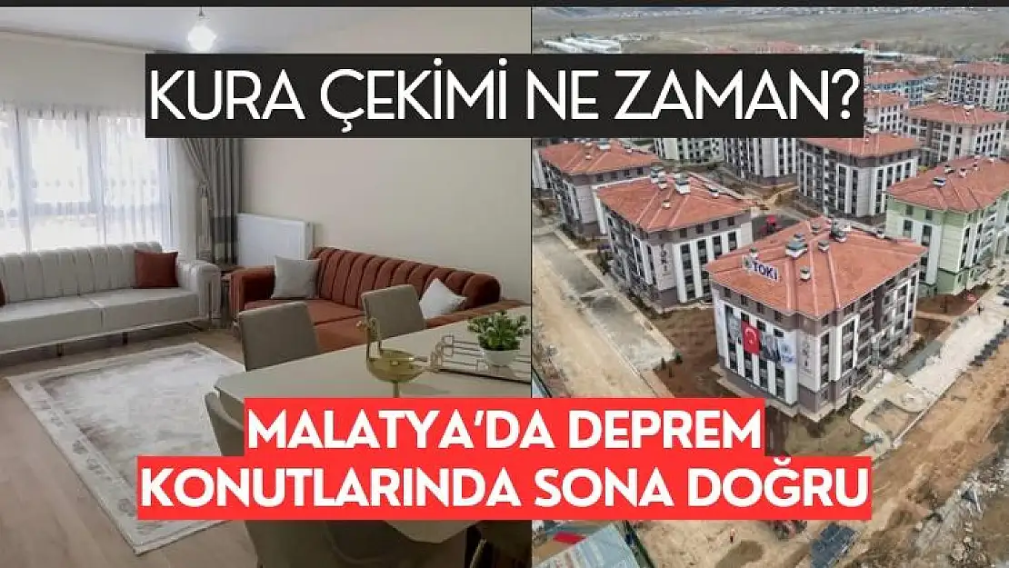 Malatyada deprem konutlarında sona doğru