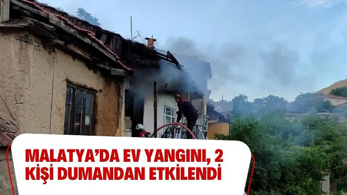 Malatyada ev yangını, 2 kişi dumandan etkilendi