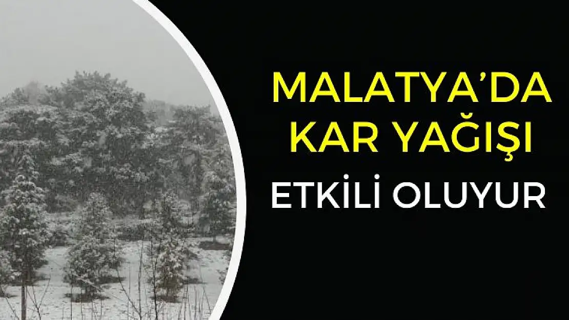 Malatyada kar yağısı etkili oluyor