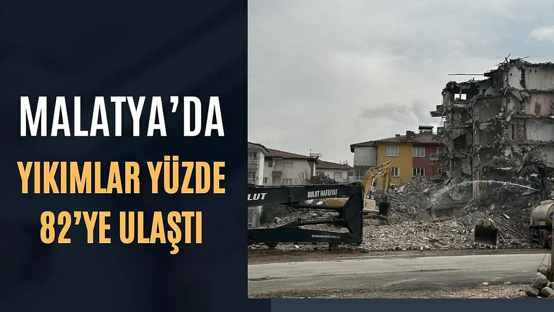 Malatyada yıkımlar yüzde 82´ye ulaştı