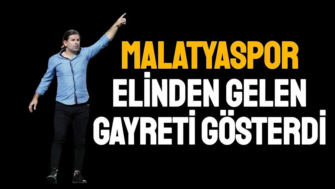 Malatyaspor elinden gelen gayreti gösterdi