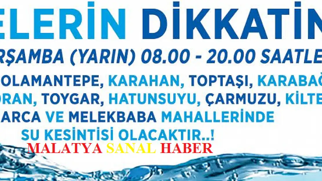 MASKİ´DEN SU KESİNTİSİ UYARISI