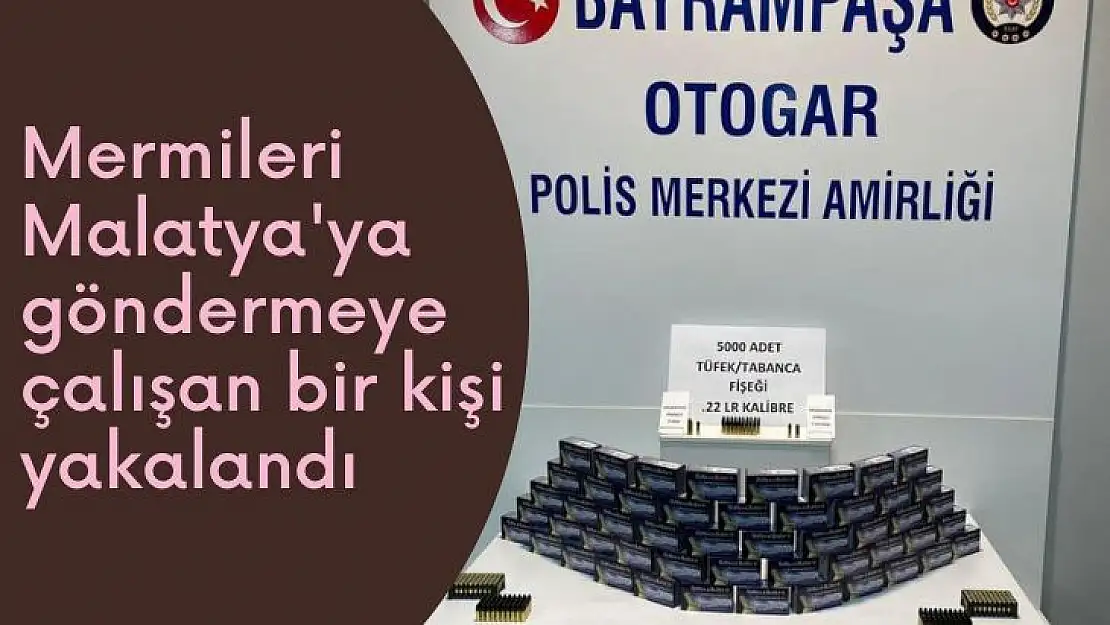 Mermileri Malatya'ya göndermeye çalışan bir kişi yakalandı