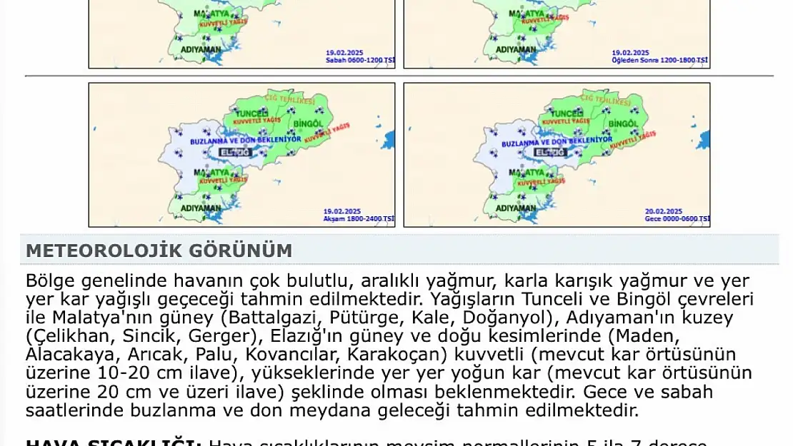 Meteorolojiden 5 il için kuvvetli kar yağışı uyarısı