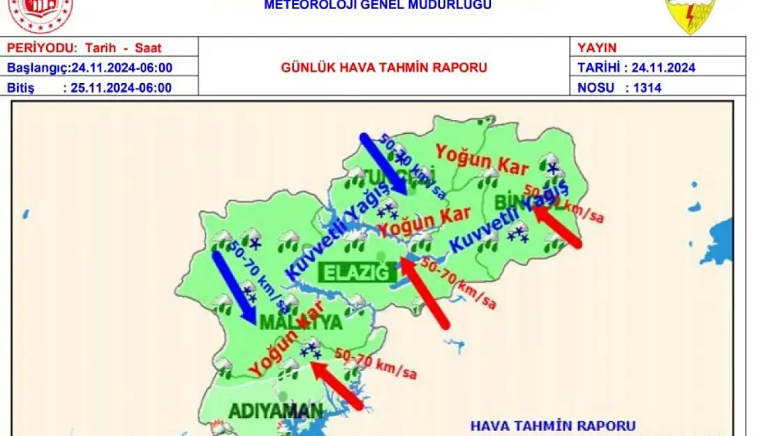 Meteorolojiden yoğun kar ve kuvvetli rüzgar uyarısı