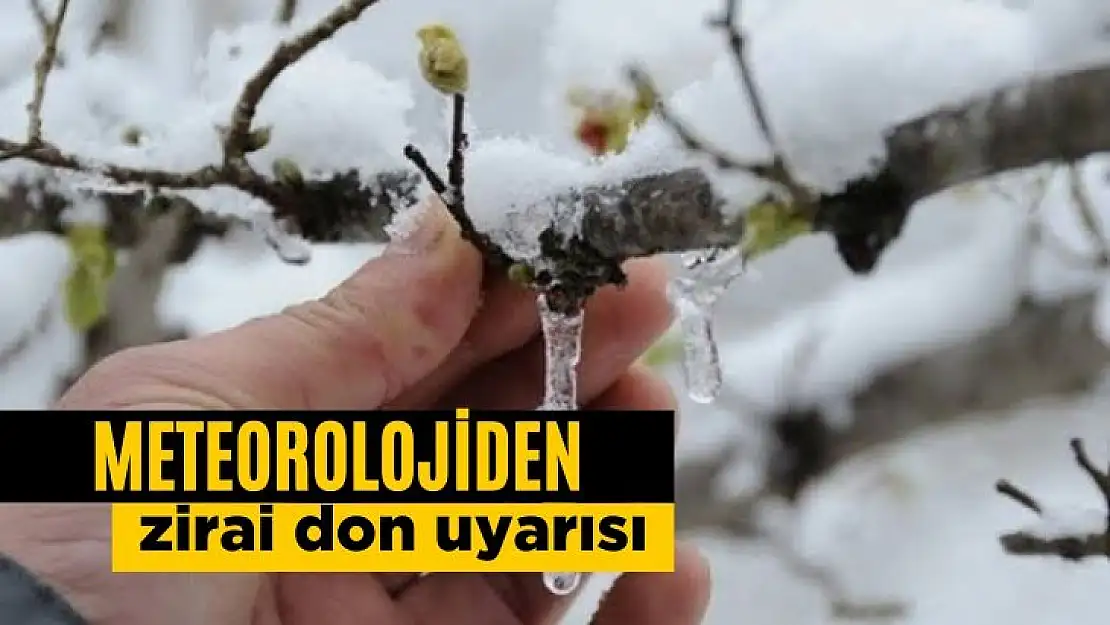 Meteorolojiden zirai don uyarısı