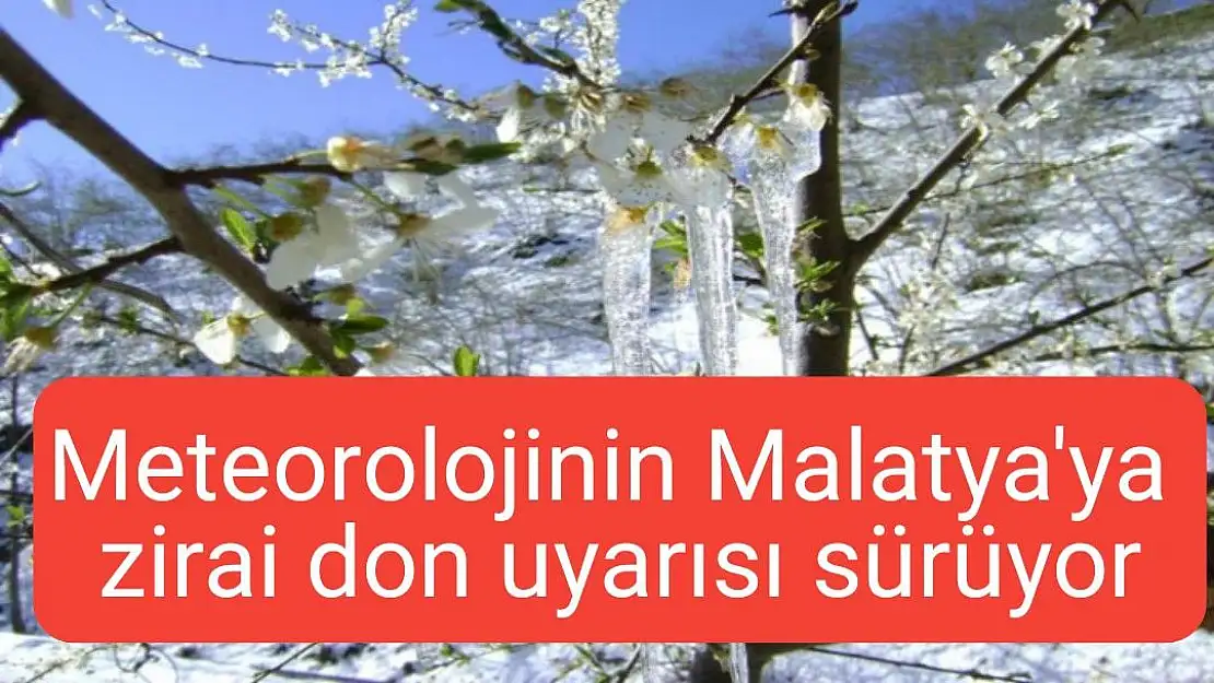 Meteorolojinin Malatya'ya  zirai don uyarısı sürüyor