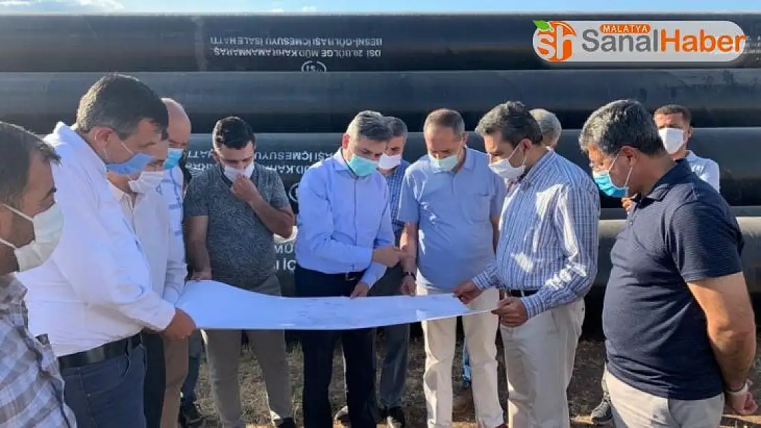 Milletvekili Aydın, Erkenek içme suyu şantiye alanını gezdi