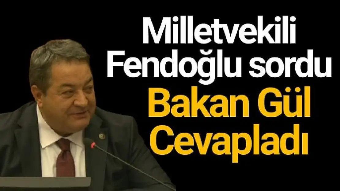 Milletvekili Fendoğlu sordu, Bakan Gül cevapladı