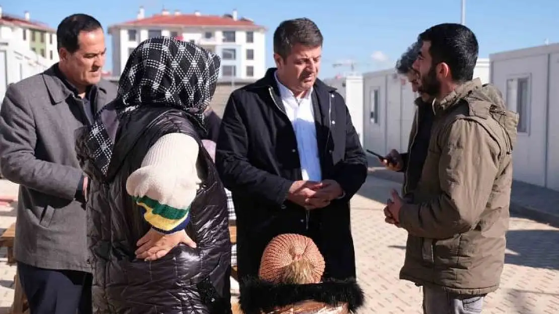 'Milletvekili Tutdere, konut alanı ve konteyner kentte incelemede bulundu'